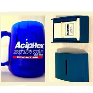 💊 AcipHex Vasotec drug mug post-it Pharm Rep Promo Giveaway swag EUC VHTF RX